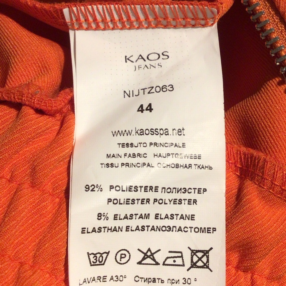 NWOT Kaos Orange Bomber Jacket with Pink Accents - Picture 4 of 4